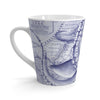 Octopus Purple Blue Compass Latte Mug Mug