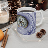 Octopus Purple Blue Compass Mug 11Oz