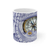 Octopus Purple Blue Compass Mug 11Oz