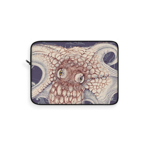 Octopus Red Purple Map Ink Laptop Sleeve 15