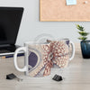 Octopus Red Purple Map Ink Splash Mug 11Oz