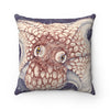 Octopus Red Purple Map Ink Square Pillow Home Decor