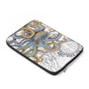 Octopus Steel Blue Vintage Map White Laptop Sleeve