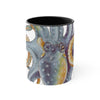 Octopus Steel Blue Watercolor On White Art Accent Coffee Mug 11Oz Black /