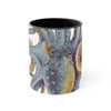 Octopus Steel Blue Watercolor On White Art Accent Coffee Mug 11Oz Black /
