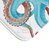 Octopus Teal Blue Red Tentacles Art Bath Mat Home Decor