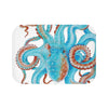 Octopus Teal Blue Red Tentacles Art Bath Mat Small 24X17 Home Decor