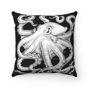 Octopus Tentacles Black Ink Square Pillow 14 X Home Decor