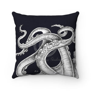 Octopus Tentacles Black Ink Square Pillow 14 X Home Decor