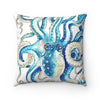 Octopus Tentacles Blue Comic Style Square Pillow Home Decor