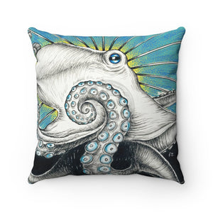 Octopus Tentacles Blue Ink Square Pillow 14 X Home Decor