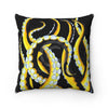 Octopus Tentacles Brushed Dark Square Pillow 14X14 Home Decor