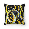 Octopus Tentacles Brushed Dark Square Pillow Home Decor