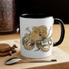 Octopus Tentacles Burnt Orange White Art Accent Coffee Mug 11Oz
