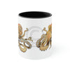 Octopus Tentacles Burnt Orange White Art Accent Coffee Mug 11Oz Black /