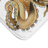 Octopus Tentacles Burnt Orange White Art Bath Mat Home Decor