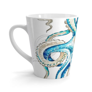 Octopus Tentacles Comic Blue White Latte Mug 12Oz Mug