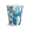 Octopus Tentacles Comic Blue White Latte Mug Mug