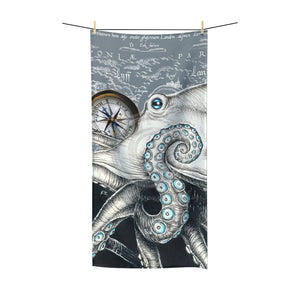 Octopus Tentacles Compass Grey Polycotton Towel 36X72 Home Decor