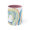Octopus Tentacles Detail Watercolor On White Art Accent Coffee Mug 11Oz Pink /