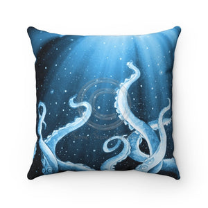 Octopus Tentacles Galaxy Blue Square Pillow 14 × Home Decor
