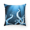 Octopus Tentacles Galaxy Blue Square Pillow Home Decor