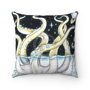 Octopus Tentacles Galaxy Ink Square Pillow 14 × Home Decor