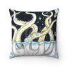 Octopus Tentacles Galaxy Ink Square Pillow Home Decor