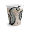 Octopus Tentacles Gray Map Latte Mug Mug