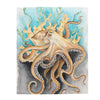 Octopus Tentacles In Kelp Watercolor Art Velveteen Plush Blanket 50 × 60 All Over Prints