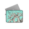 Octopus Tentacles Ink Teal Vintage Map Laptop Sleeve