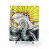 Octopus Tentacles Ink Yellow Shower Curtains 71 X 74 Home Decor