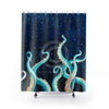 Octopus Tentacles Kraken Blue Galaxy Watercolor Shower Curtains 71 X 74 Home Decor