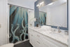 Octopus Tentacles Kraken Blue Grey Shower Curtains Home Decor