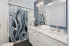 Octopus Tentacles Kraken Blue Grey Shower Curtains Home Decor