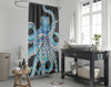 Octopus Tentacles Kraken! Blue Teal On Black Shower Curtain Home Decor