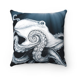 Octopus Tentacles Moon Rays Ink Square Pillow 14 X Home Decor