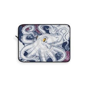 Octopus Tentacles Roses Blue Ink Laptop Sleeve 15