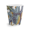 Octopus Tentacles Steel Blue Watercolor Art White Latte Mug Mug