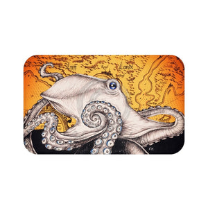 Octopus Tentacles Sun Vintage Map Ink Bath Mat Large 34X21 Home Decor