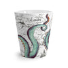 Octopus Tentacles Teal Map Latte Mug Mug