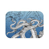 Octopus Tentacles Vintage Map Blue Ink Bath Mat 24 × 17 Home Decor