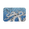 Octopus Tentacles Vintage Map Blue Ink Bath Mat 34 × 21 Home Decor