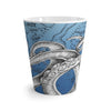 Octopus Tentacles Vintage Map Blue Ink Latte Mug Mug