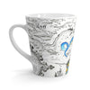 Octopus Tentacles Vintage Map Blue Latte Mug 12Oz Mug