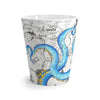 Octopus Tentacles Vintage Map Blue Latte Mug Mug