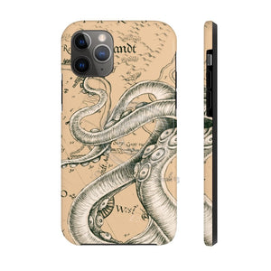 Octopus Tentacles Vintage Map Sepia Ink Case Mate Tough Phone Cases Iphone 11 Pro