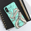Octopus Tentacles Vintage Map Teal Ink Case Mate Tough Phone Cases