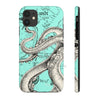Octopus Tentacles Vintage Map Teal Ink Case Mate Tough Phone Cases Iphone 11