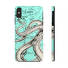 Octopus Tentacles Vintage Map Teal Ink Case Mate Tough Phone Cases Iphone Xs Max